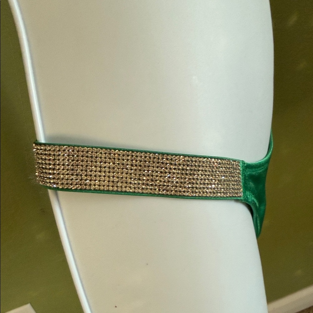 VS Emerald Green Bikini Set with rhinestones - Picture 4 of 11
